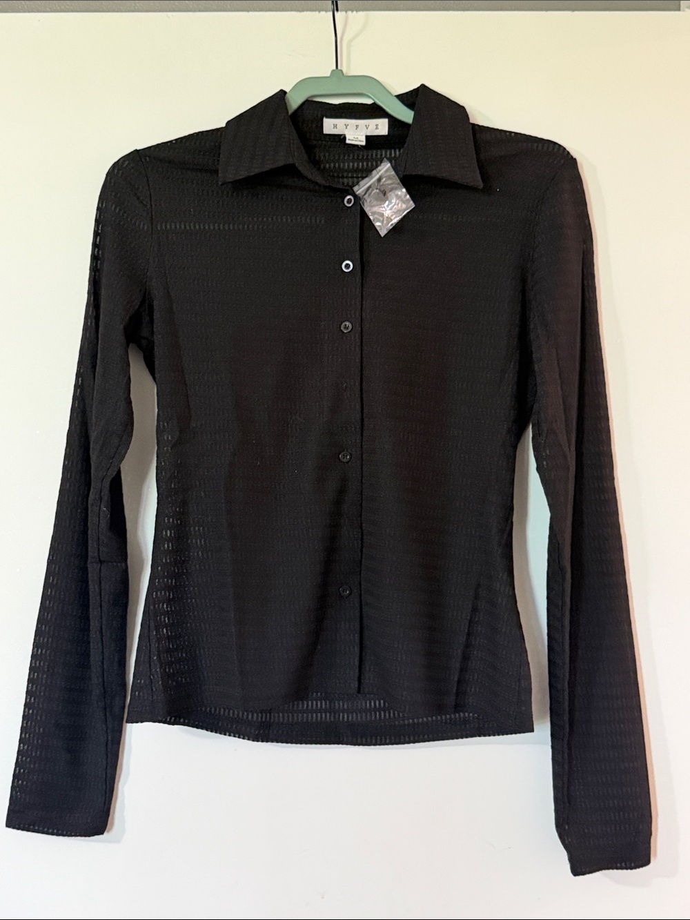 HYFVE Black Long Sleeve Button-Down Shirt and skirt set